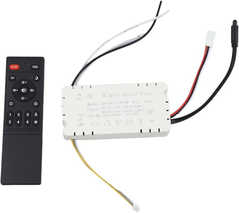 مجموعة تحكم عن بعد لمروحة السقف مع دليل هواء ومستقبل تخفيف 6 سرعات لمصباح AC LED - Image 5