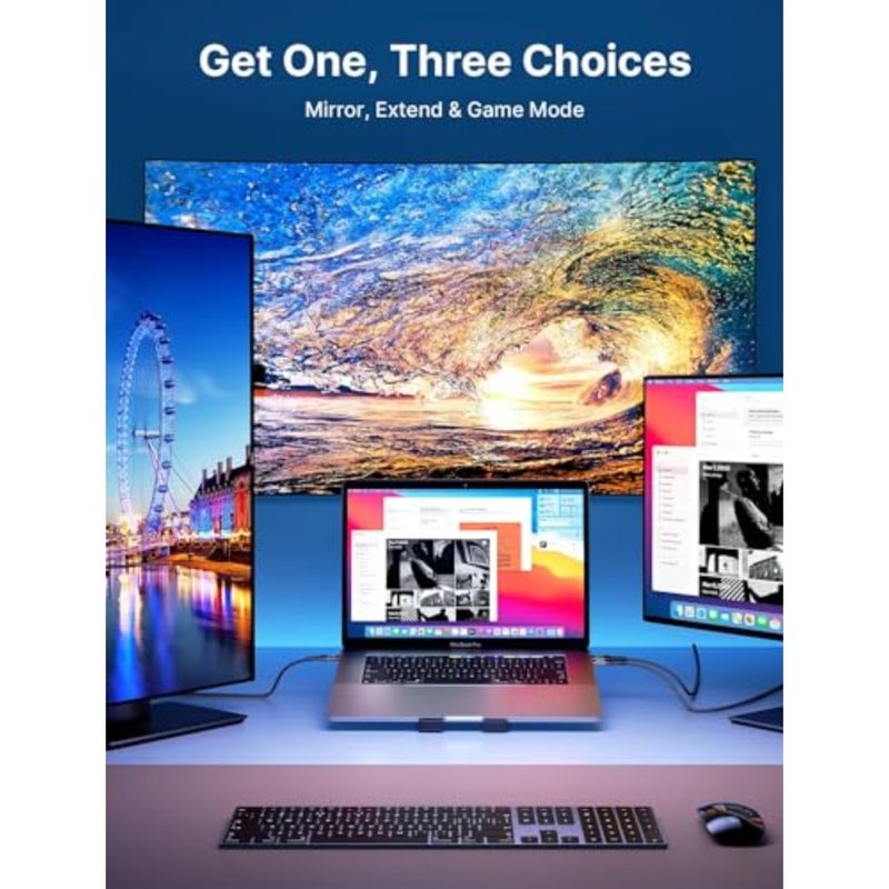 USB C to HDMI Cable 3M, HDMI to USB C 3.1 Cable 4K@60Hz, Type C to HDMI 2.0 Cord Thunderbolt 3/4 Compatible with iPhone 17 Pro Max/16 Pro/15, MacBook Pro/Air, Galaxy S8-S24, iPad Pro, iMac-Black - Image 4