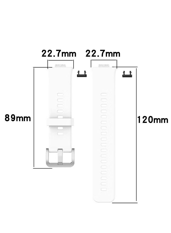 FITME Replacement Band for Huawei Watch Fit, Silicone Replacement Sport Wristband for Huawei Watch Fit, TIA-B09/TIA-B19, White - Image 2