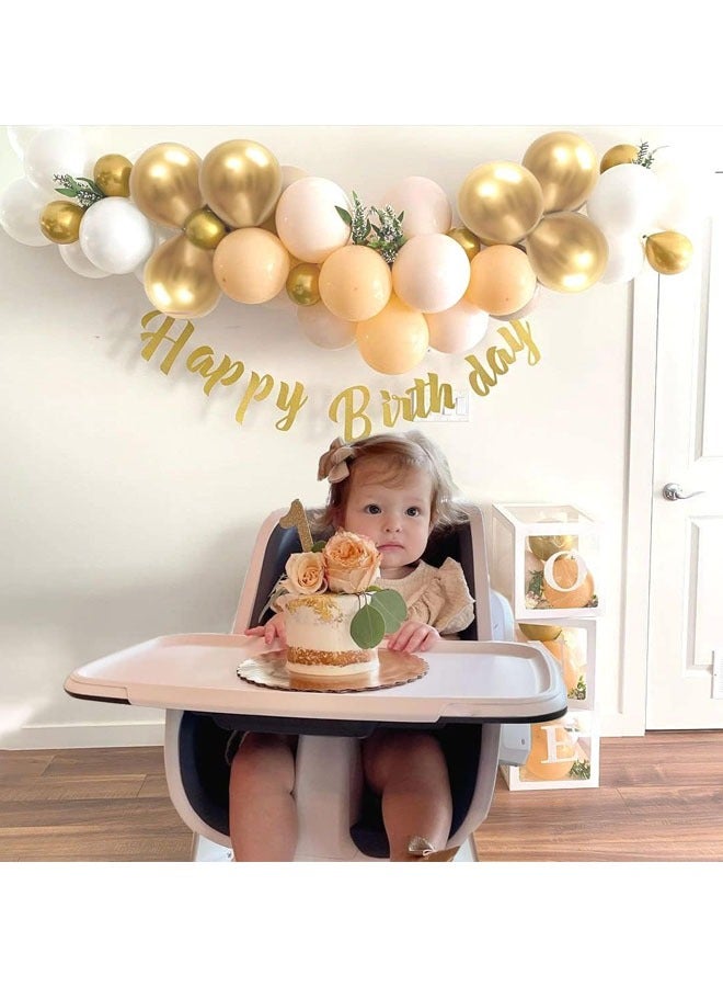 76pcs 12 Inches Sand White Gold Balloons Set for Birthday Wedding Engagement Baby Shower Party Decoration - Image 5