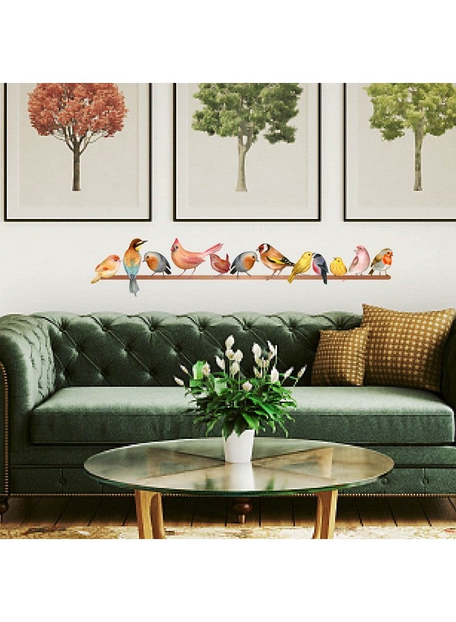SUPERDANT Watercolor Birds Wall Stickers Animals Vinyl Art Wall Sticker Birds On Wire Diy Murals Wallpaper Decor For Kids Bedroom Living Room Nursery Decoration - Image 4