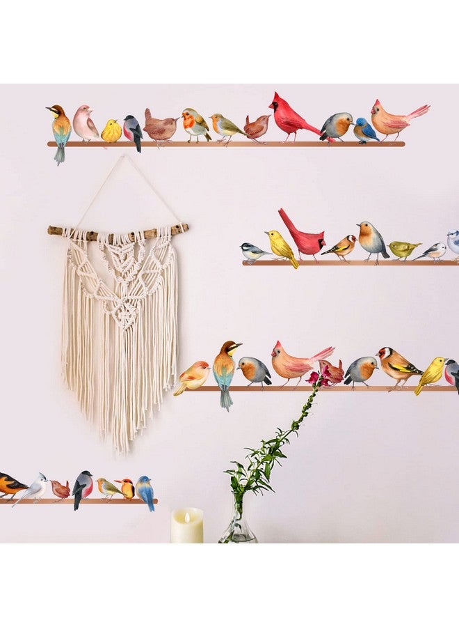 SUPERDANT Watercolor Birds Wall Stickers Animals Vinyl Art Wall Sticker Birds On Wire Diy Murals Wallpaper Decor For Kids Bedroom Living Room Nursery Decoration - Image 3