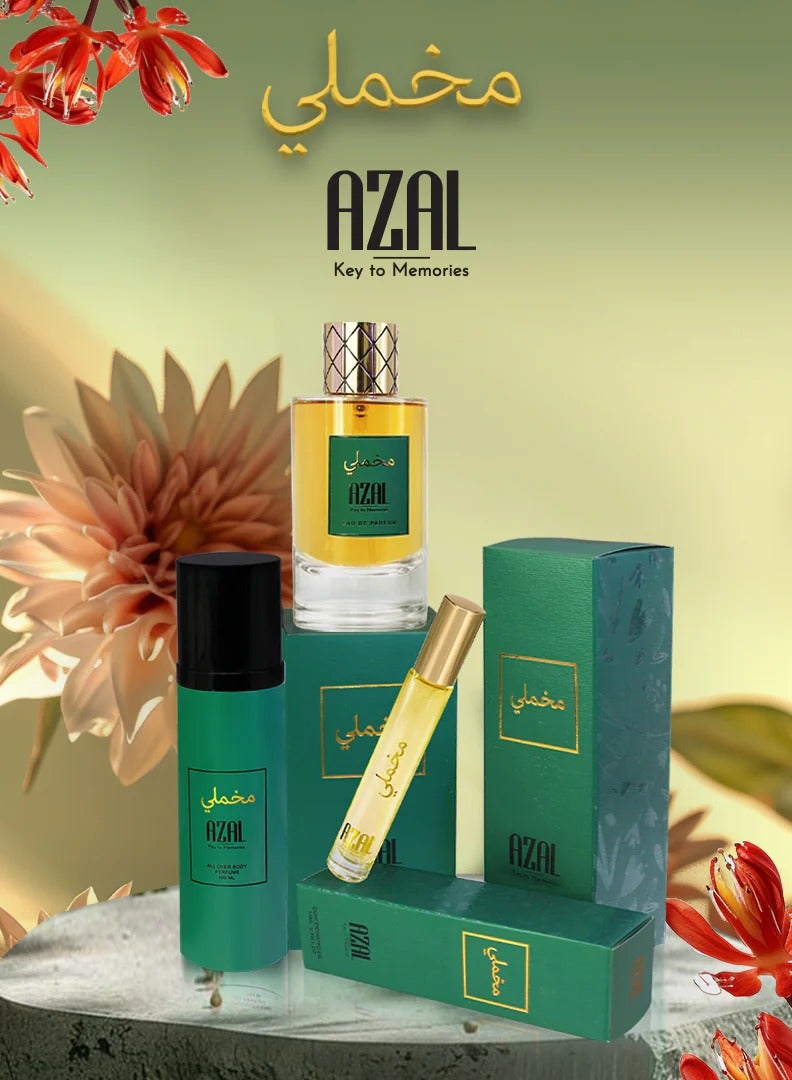 Azal Makhmaly Collection - 3 Step Luxury Fragrance Ritual - Eau de Parfum 100ML + Concentrated Oil Spray 10ML + All Over Hair & Body Perfume - Image 1