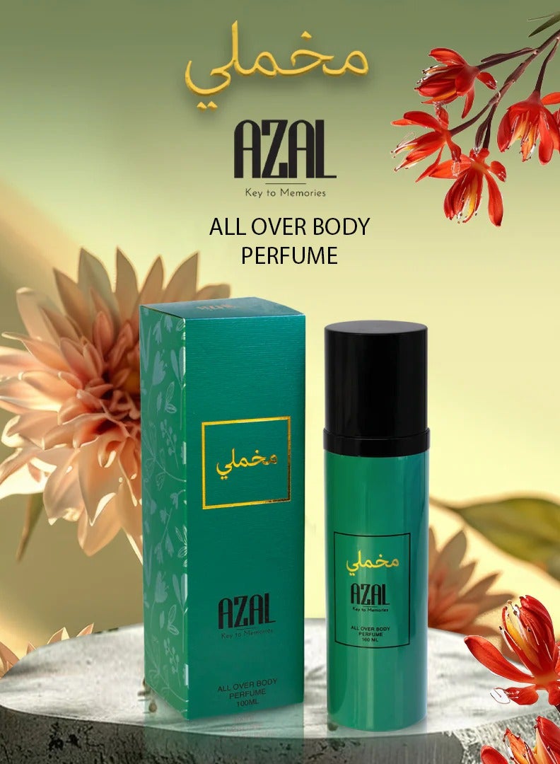 Azal Makhmaly Collection - 3 Step Luxury Fragrance Ritual - Eau de Parfum 100ML + Concentrated Oil Spray 10ML + All Over Hair & Body Perfume - Image 3