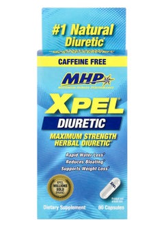 MHP XPEL® Diuretic Maximum Strength Caffeine Free  80 Capsules 