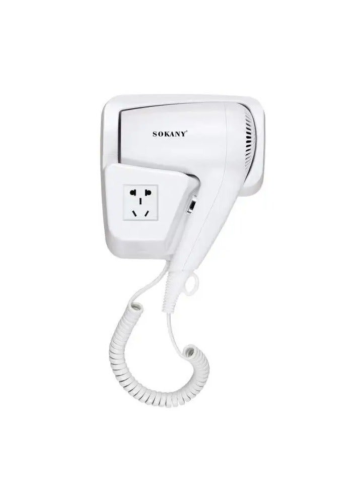 sokany SOKANY SK-CF-2217 Professional 1200W Wall-Mounted Hair Dryer with Power Socket 