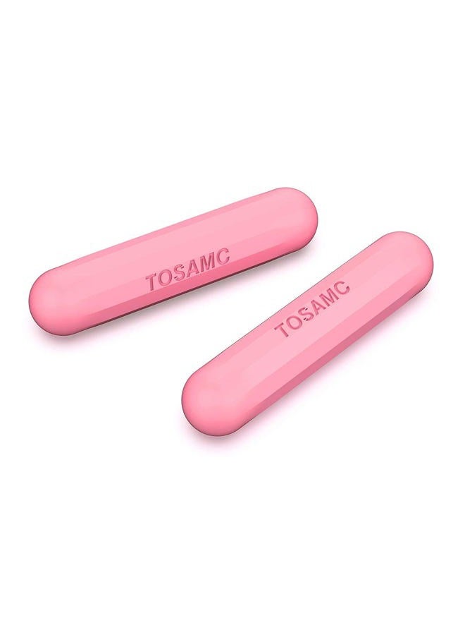 TOSAMC 3lb Weights for Women at Home Set of 2, Small Pink Hand Weight Dumbells Set, Dumbbell Hand Weight Bars for Women,3lbs Dumbbells for Walking, Exercise Weights Pilates Equipment for Home Workouts - Image 1