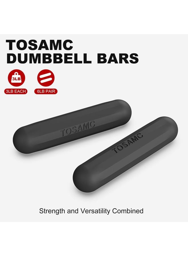 TOSAMC 3lb Weights for Women at Home Set of 2, Small Pink Hand Weight Dumbells Set, Dumbbell Hand Weight Bars for Women,3lbs Dumbbells for Walking, Exercise Weights Pilates Equipment for Home Workouts - Image 2