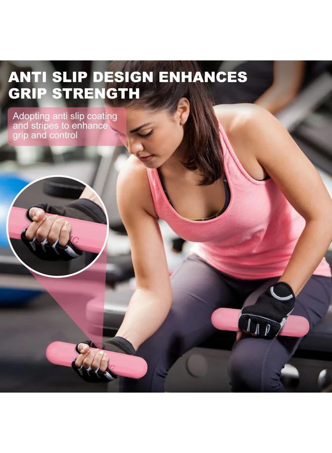 TOSAMC 3lb Weights for Women at Home Set of 2, Small Pink Hand Weight Dumbells Set, Dumbbell Hand Weight Bars for Women,3lbs Dumbbells for Walking, Exercise Weights Pilates Equipment for Home Workouts - Image 4
