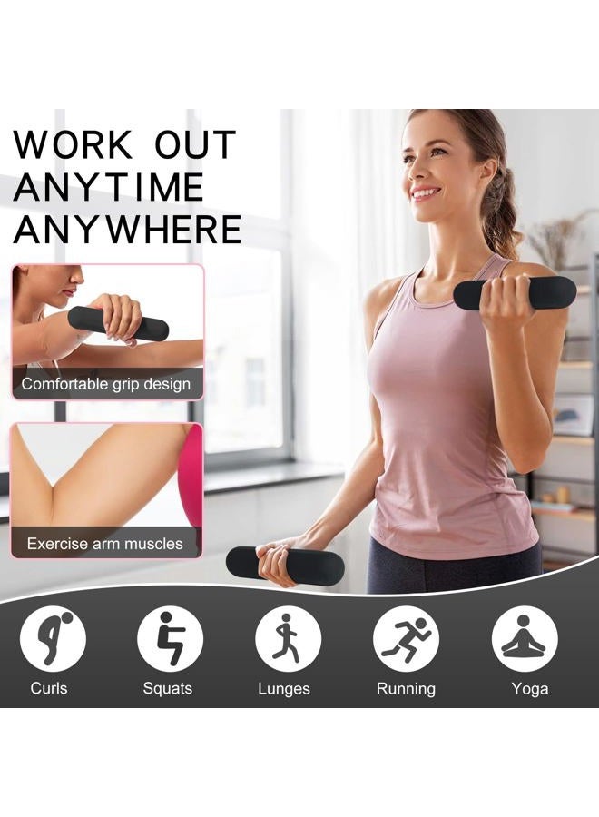 TOSAMC 3lb Weights for Women at Home Set of 2, Small Pink Hand Weight Dumbells Set, Dumbbell Hand Weight Bars for Women,3lbs Dumbbells for Walking, Exercise Weights Pilates Equipment for Home Workouts - Image 5