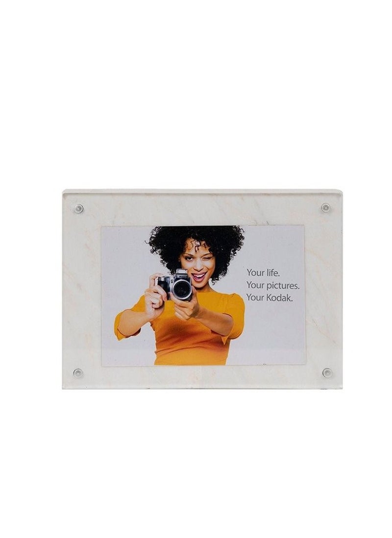 Generic - White marble photo frame, suitable size, modern, consistent design - Image 1