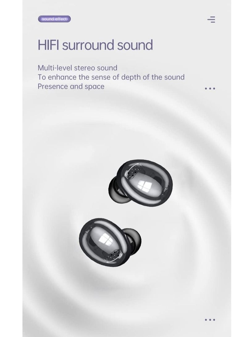 NIBEMINENT Bluetooth Earphones 5.1 Wireless Bluetooth Ear Buds HIFI Surround Sound Free Switching Between Single and Double Ears Sport Earbuds Level 7 Waterproof Best Noise Cancelling Earbuds  - Image 5