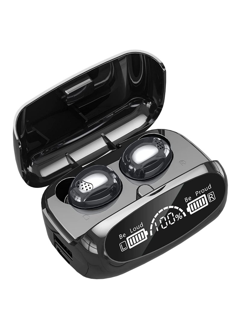 NIBEMINENT Bluetooth Earphones 5.1 Wireless Bluetooth Ear Buds HIFI Surround Sound Free Switching Between Single and Double Ears Sport Earbuds Level 7 Waterproof Best Noise Cancelling Earbuds  - Image 1