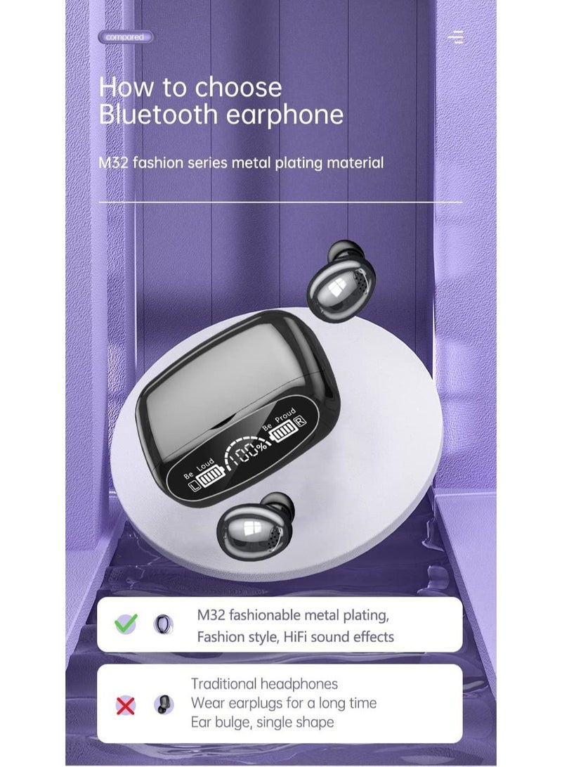 NIBEMINENT Bluetooth Earphones 5.1 Wireless Bluetooth Ear Buds HIFI Surround Sound Free Switching Between Single and Double Ears Sport Earbuds Level 7 Waterproof Best Noise Cancelling Earbuds  - Image 4