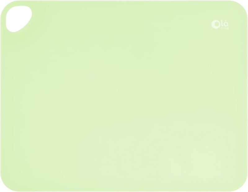 Olababy Fold N Go Silicone Placemat w Travel Case  Dishwasher Safe BPA Free NonSlip Waterproof  Mini Dining Mat for Infants Babies Toddlers and Kids 1 Kiwi - Image 1