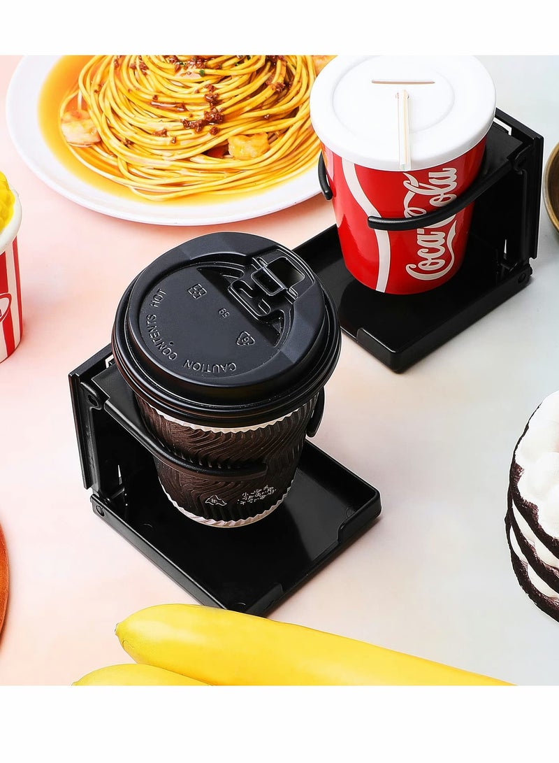 Excefore Boat Cup Holder, Drink Holder Folding Can Hold Mugs, Make Great Extra Cupholders for Cars, Trucks, RVs, Vans, Boats and Much More, Black - Image 3
