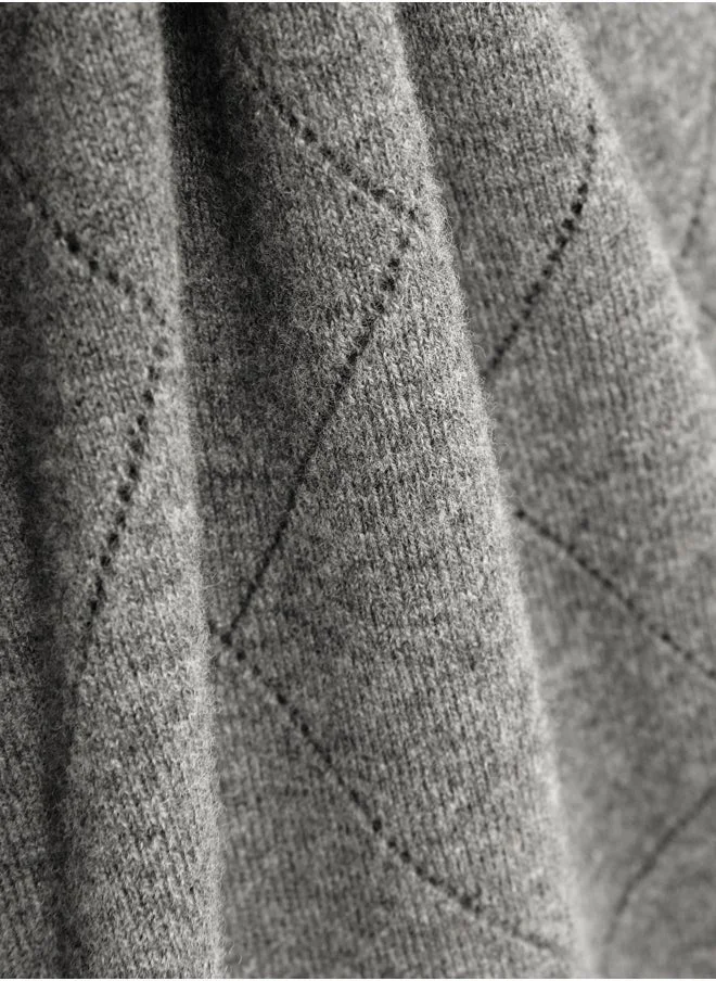 REISS Ls Argyle Crew Neck Jumper