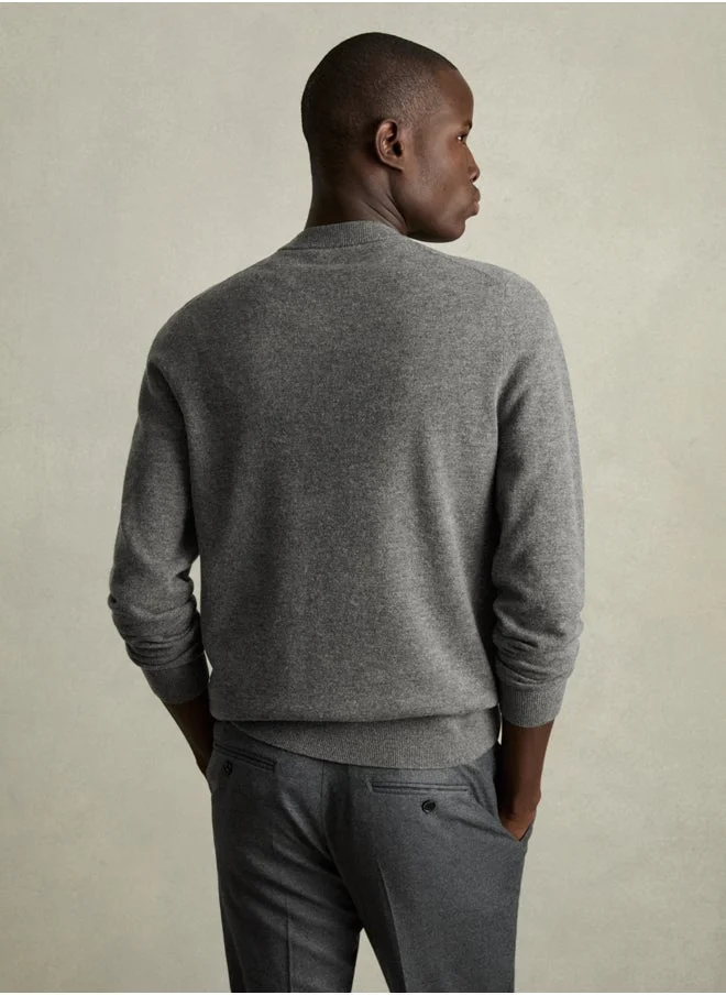 REISS Ls Argyle Crew Neck Jumper