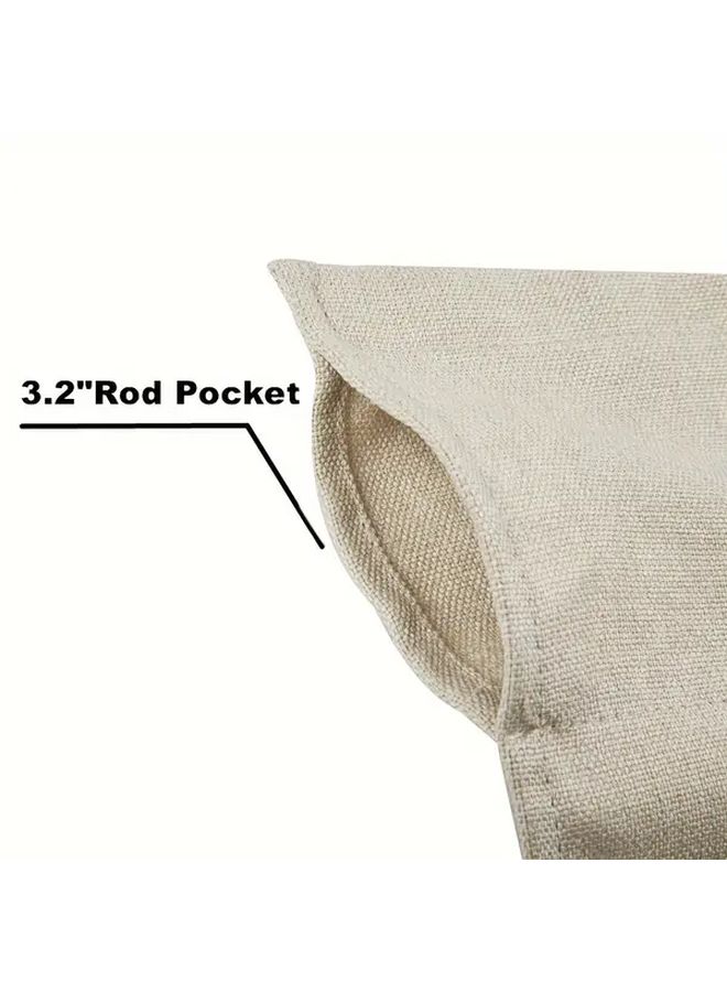 Brown Farmhouse Valance Lined Rod Pocket Cafe Curtain For Kitchen Bedroom Living Room - Image 5