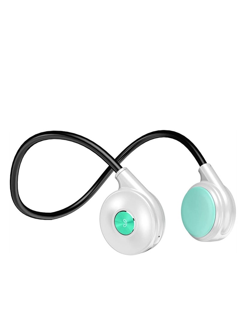 KASTWAVE Bone Conduction Headphones, Open Ear Waterproof Bluetooth Bone Conduction Earbuds, Ear Painless Long Battery Life for Sports, Working, Driving, White - Image 2