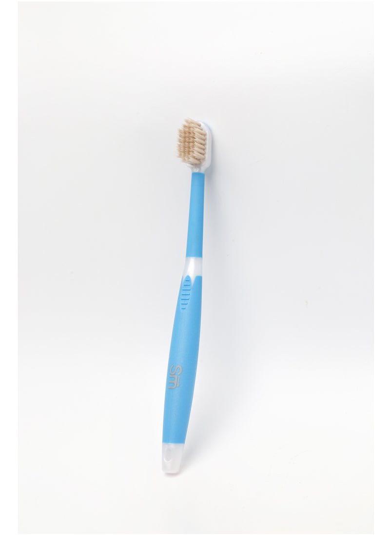 fancy Smart Miswak Brush with Flexible Rubber Handle, Comes in Blue with White
