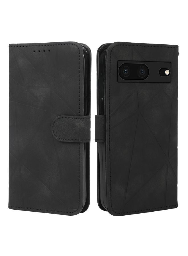 Green Tiger Case For Google Pixel 7a Skin Feel Geometric Lines Leather Phone Case - Image 2