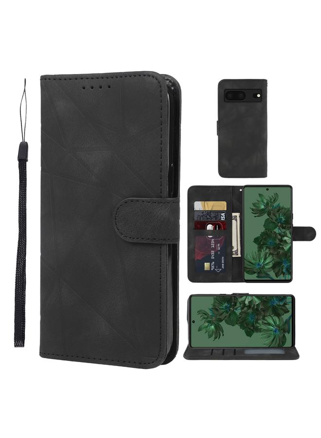 Green Tiger Case For Google Pixel 7a Skin Feel Geometric Lines Leather Phone Case - Image 1