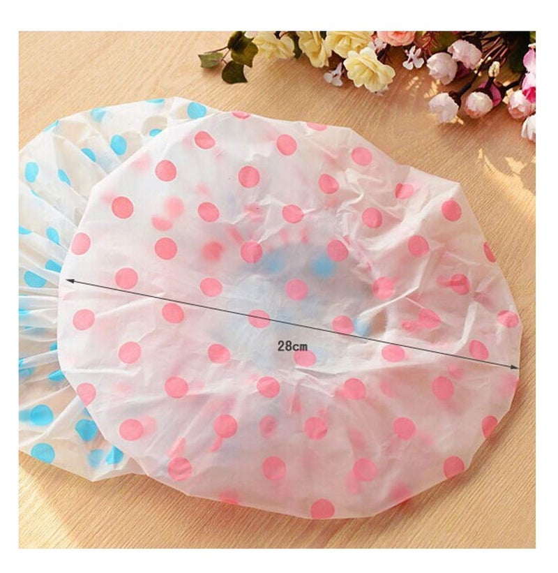 Nidy® Shower Caps Printed Waterproof Elastic Band Bathing Hat Caps Reusable Disposable Shower Caps Elastic Bath Shower Hat Full-Size for Adult Women Ladies-One Size fits All (Set of 1) - Image 5