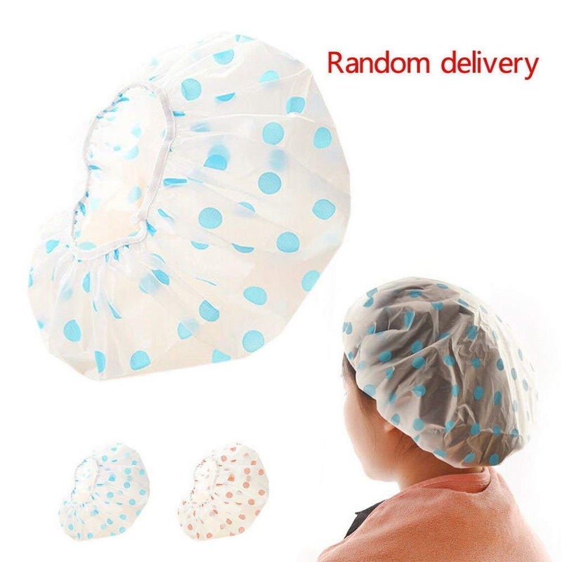 Nidy® Shower Caps Printed Waterproof Elastic Band Bathing Hat Caps Reusable Disposable Shower Caps Elastic Bath Shower Hat Full-Size for Adult Women Ladies-One Size fits All (Set of 1) - Image 4