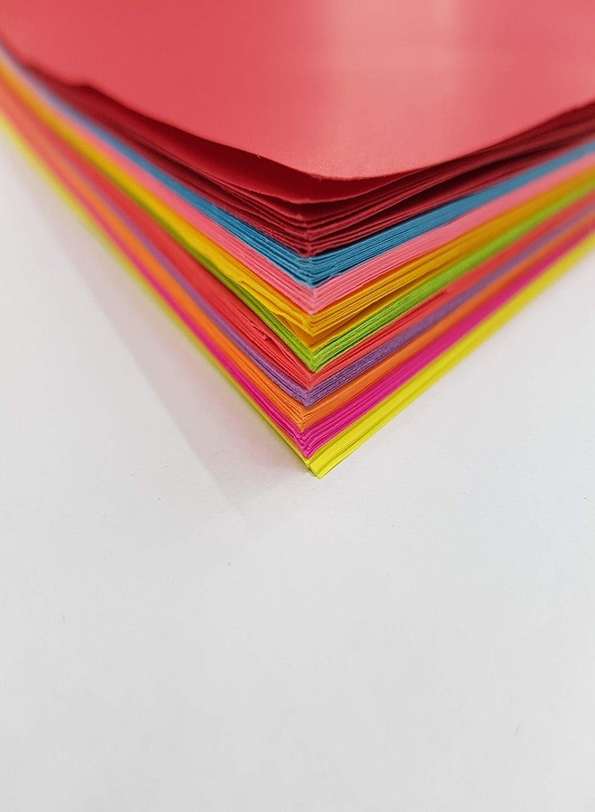 Papermania A4 Coloured Sheets for Arts and Crafts Pack Of 100 ( 10 Colours 10 Sheets each) Copy and printing Paper 70 GSM Bright Neon Sheets Paper - Image 2