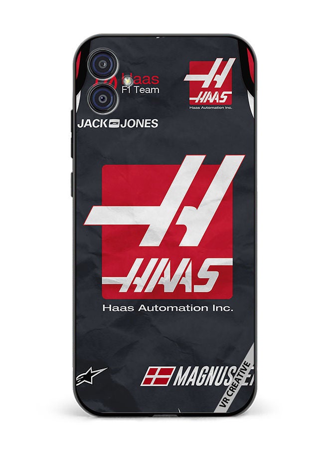 VR CREATIVE Protective Case Cover For Samsung Galaxy M04/F04 Haas Logo Formula 1 Design Multicolour - Image 1