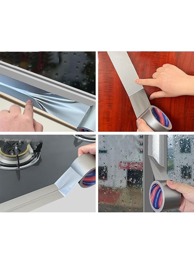 erorex 2Pcs 5 Cm X 13.6 M Gray Strong Adhesive Duct Tape Durable And Waterproof For All Weather Conditions - Image 5