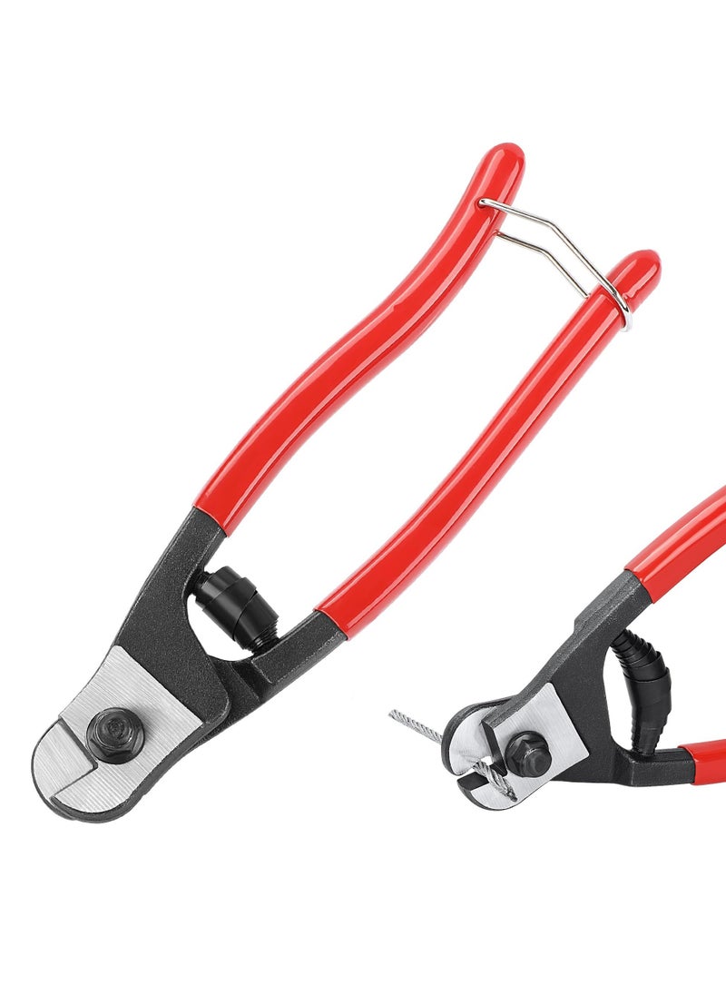 Wire Cutters, 8-Inch Heavy Duty Cable Cutters Steel Wire Rope Up to 13/64" Stainless Steel, Wire Rope Cutters for Steel Wire, Wire Seals, Aircraft Bicycle Cable, Cable Cutter Cuts (5mm)  - Image 1