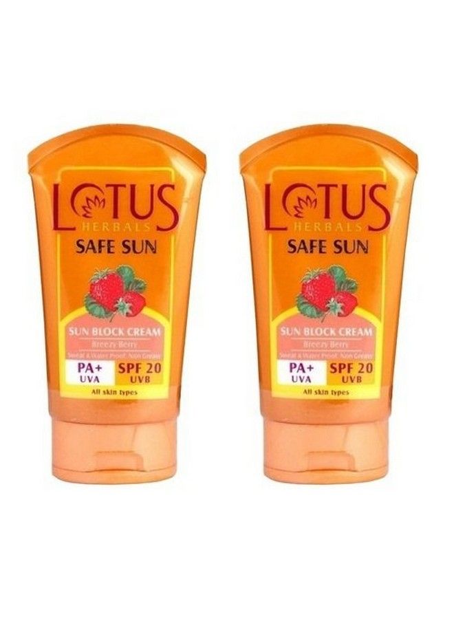 LOTUS HERBALS Breezy Berry Spf 20 Sun Block Cream 50G (Pack Of 2)  - Image 1