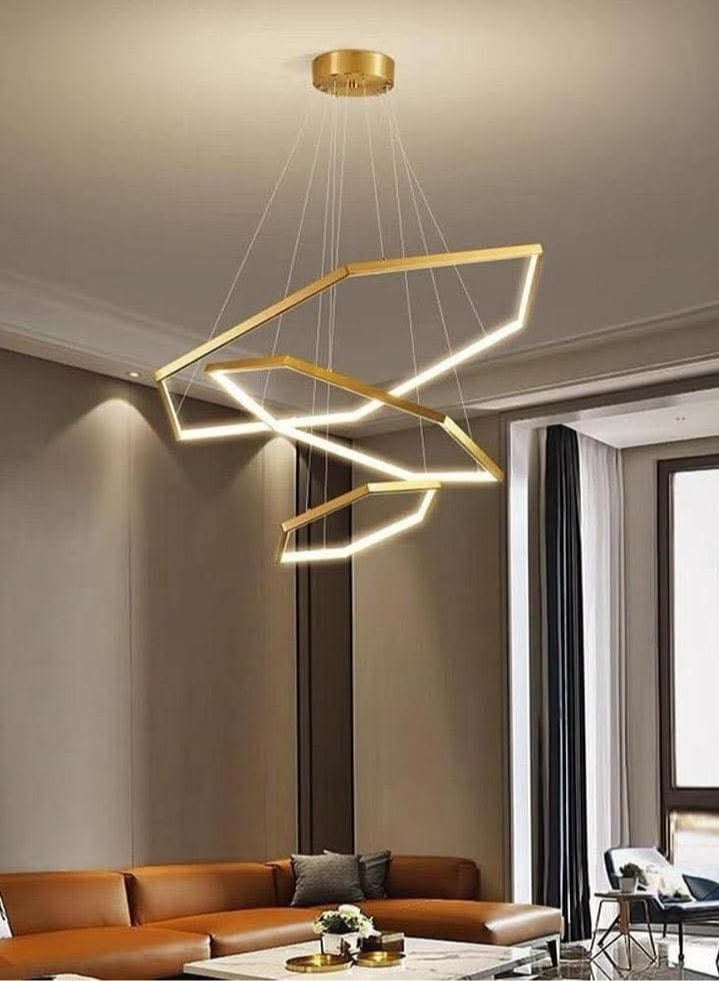ثريا LED للديكور المعلق في السقف بثلاثة ألوان إضاءة