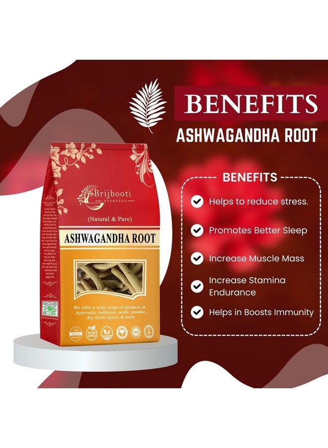 Brijbooti Ashwagandha Root (250 Gr) - Natural Asgandh - Indian Ginseng - Withania Somnifera - Image 3