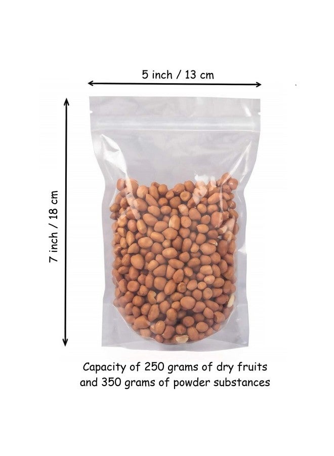 Shudh Online Stand Up Zipper Pouch Transparent 100 Pieces (200gm-350gm capacity) - Resealable Plastic Zip lock Food Grade bag for Packing, Storage (Medium, 13cm x 18cm) - Image 2