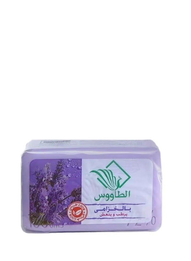 الطاووس صابون اللافندر البنفسجي 125 جرام