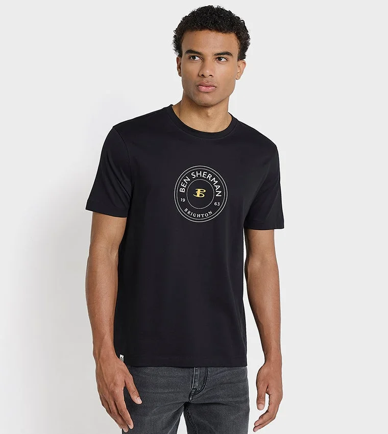 بين شيرمان Ben Sherman Men's Crew Neck Short Sleeve Printed T-Shirt