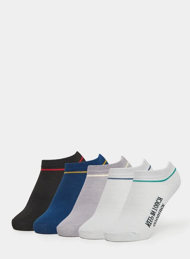 Styli Pack of 5 - Striped Detail Ankle Socks