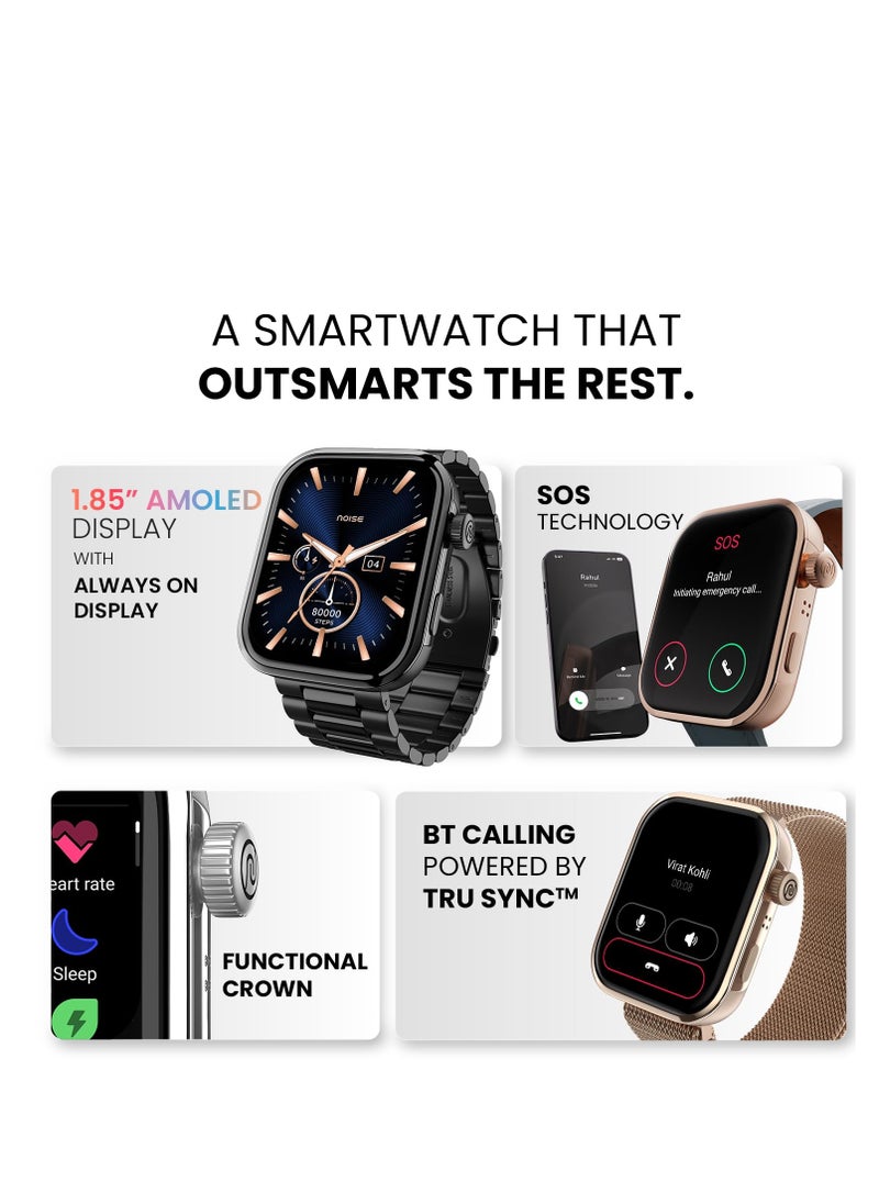 Generic - Noise biggest launch Pro 5 smart watch with 1.85" AMOLED display, BT calling, new DIY watch faces, ultra personalization with smart dock, productivity suite, 100 sports modes and more (starlight gold) - Image 1