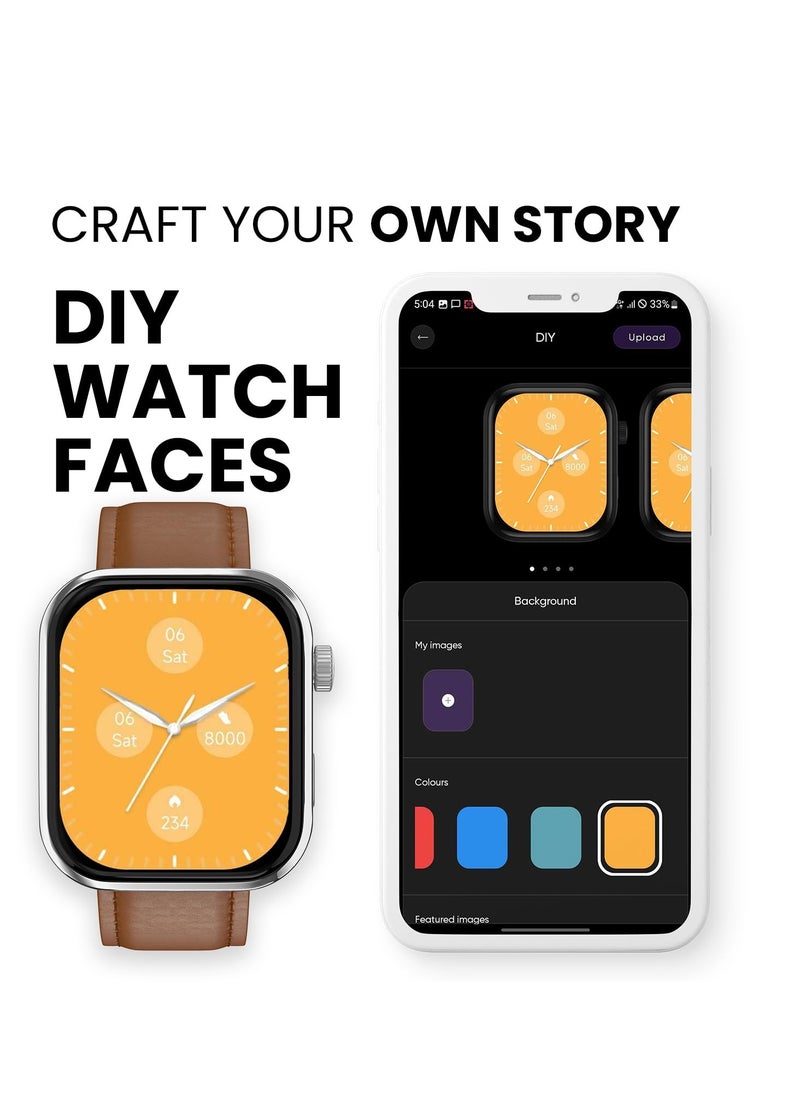 Generic - Noise biggest launch Pro 5 smart watch with 1.85" AMOLED display, BT calling, new DIY watch faces, ultra personalization with smart dock, productivity suite, 100 sports modes and more (starlight gold) - Image 1