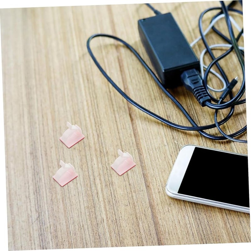 مشابك أسلاك أكريليك بيضاء قابلة للتعديل ذاتية اللصق لتنظيم الكابلات للمنزل والمكتب - Image 5