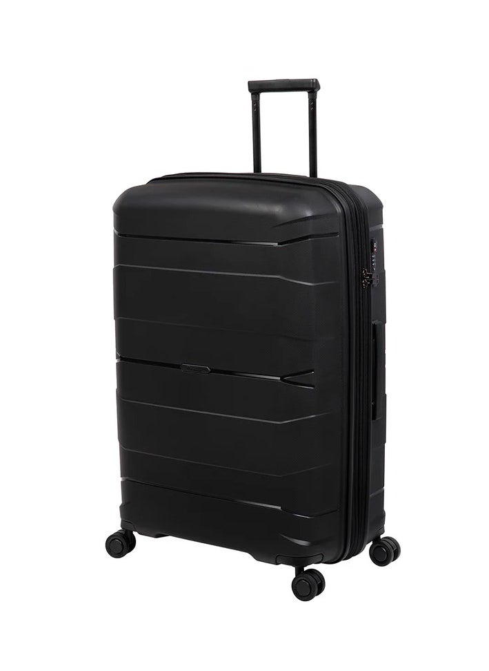 it Luggage it luggage Momentous, Unisex Polypropylene Material Hard Case Luggage, 8x360 degree Spinner Wheels, Expandable Trolley Bag, TSA Type lock, 15-2886-08, Size Large, Color Black  - Image 1