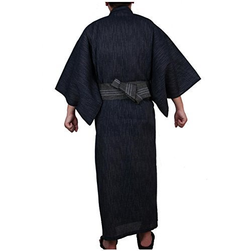 thefancypumpkin Jinbei Men's Japanese Yukata Japanese Kimono Home Robe Pajamas Dressing Gown#09[Size L] - Image 2