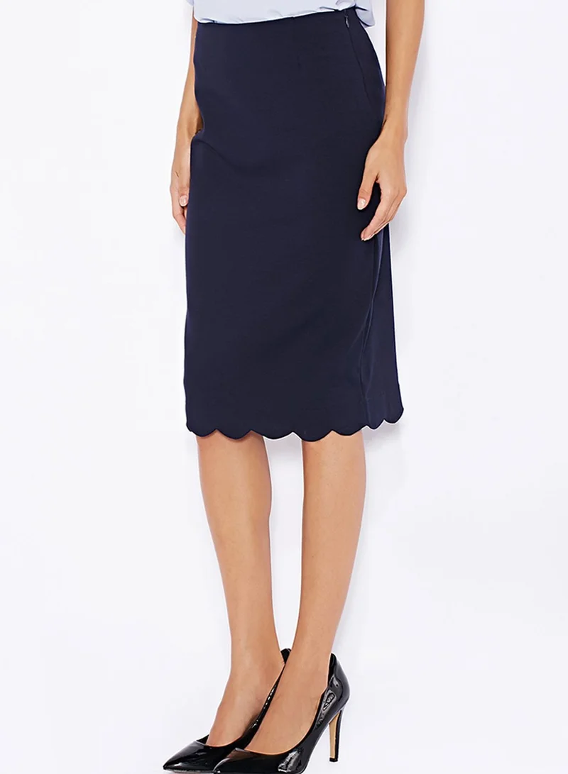 Ask Alice Scalloped Hem Skirt