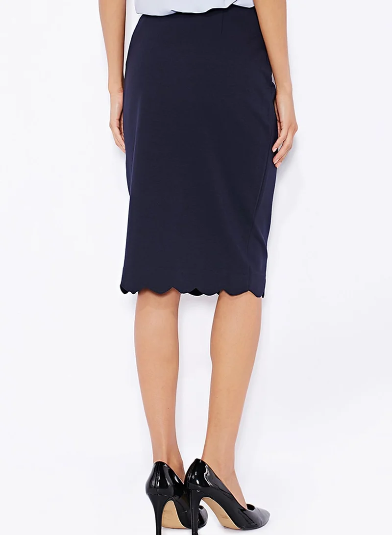 Ask Alice Scalloped Hem Skirt