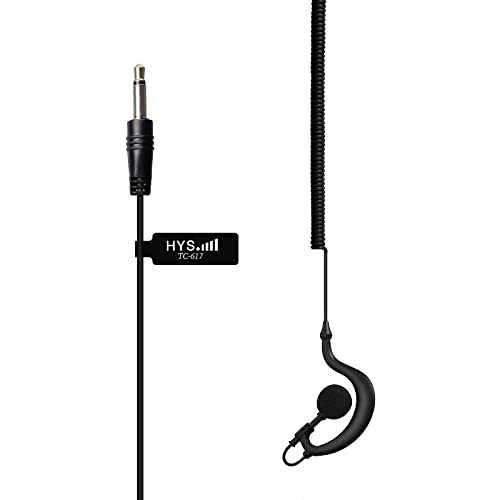 HYS 3.5mm Listen Only Earpiece Straight Plug Tactical Headset G Shape Soft Ear Hook for Transceivers/Radio Shoulder Speaker Mics 3.5mm Audio Jacks - Image 2