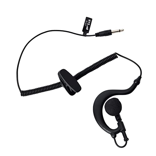 HYS 3.5mm Listen Only Earpiece Straight Plug Tactical Headset G Shape Soft Ear Hook for Transceivers/Radio Shoulder Speaker Mics 3.5mm Audio Jacks - Image 4