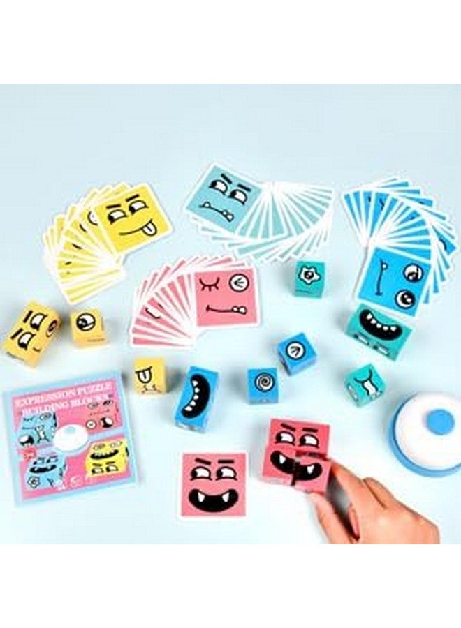 Bhavyam Emoji Cube Face Game For Kids | Expressions Matching Block Puzzle Toy Toddler Toy | Cute Face Changing Cube With 16 Cube Parent-Child Board Games | Preschool Educational Learning Toy(Multi) - Image 5